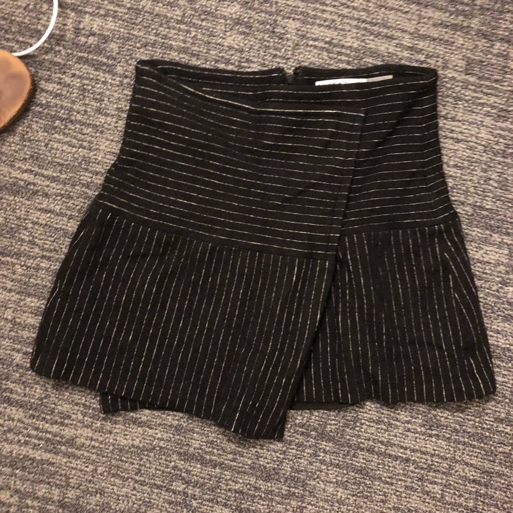 Alice + Olivia wool stripe mini skirt